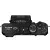 Fujifilm X100VI schwarz Kamera, Top-Ansicht mit Bedienelementen.