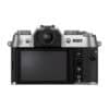 Fujifilm X-T50 Gehäuse in Silber, Rückansicht mit großem Display und Bedienelementen.