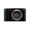 Schwarzes Fujifilm X-M5 Gehäuse ohne Objektiv, kompakt und modern.